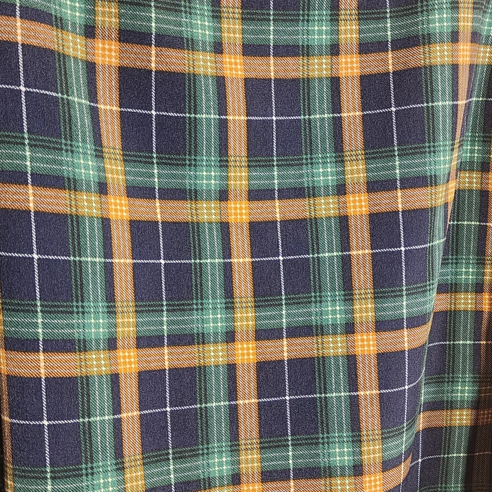 5/$16 💓Plaid Button Up And Skirt Set Blue Green and Yellow Co-ord 2 Piece Set - Picture 8 of 10